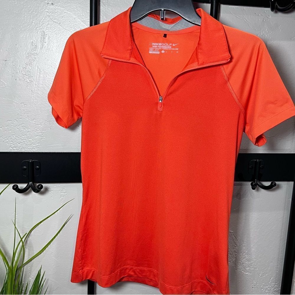 Nike golf dri-fit polo shirt orange size small - Picture 5 of 11